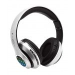 LED Light HD Over the Head Wireless Bluetooth Stereo Headphone STN13L (Silver)